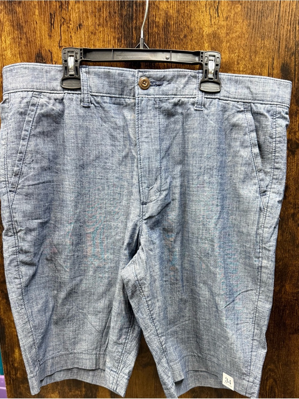 Sonoma Light Blue Chambray Flat Front Men's Shorts